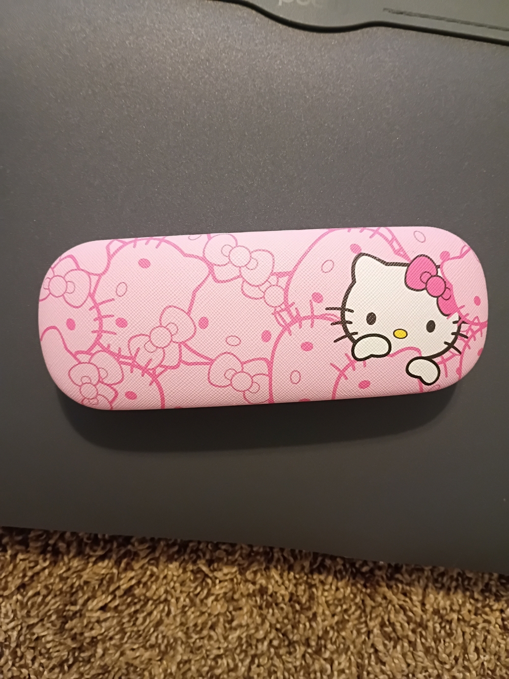 Hello Kitty Pink Patterned Eyeglass Case
